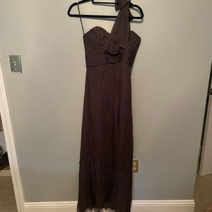 Amsale, charcoal one shoulder, size 4